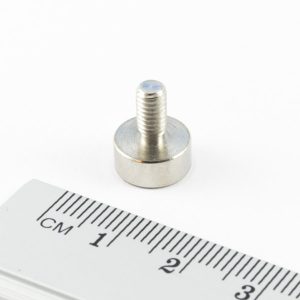 Magnet v pouzdře s vnějším závitem 10x4,5 mm