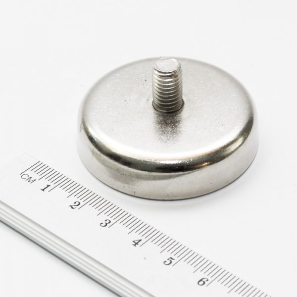 Magnet v pouzdře s vnějším závitem 48x11,5 mm