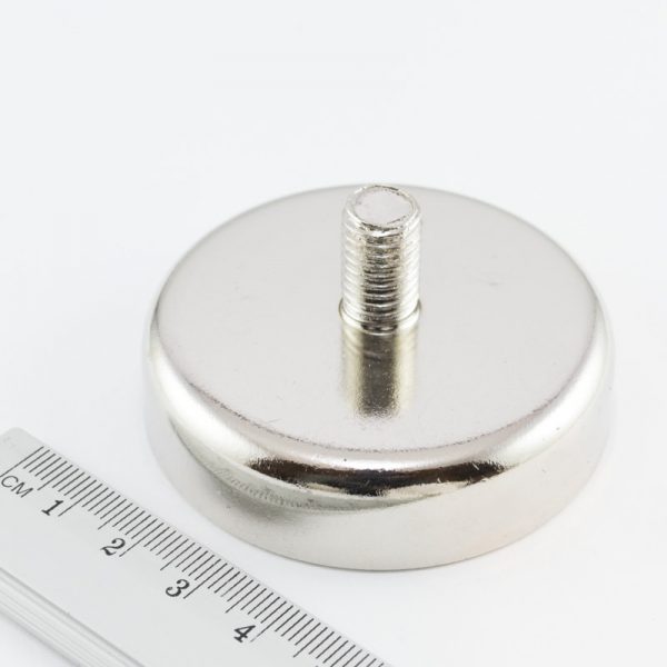 Magnet v pouzdře s vnějším závitem 60x15 mm