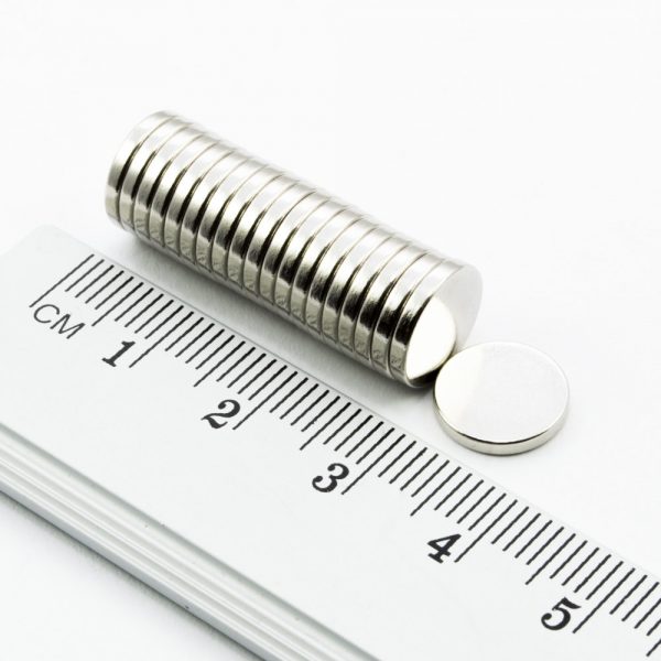Neodymový magnet válec 10x1,5 mm - N38
