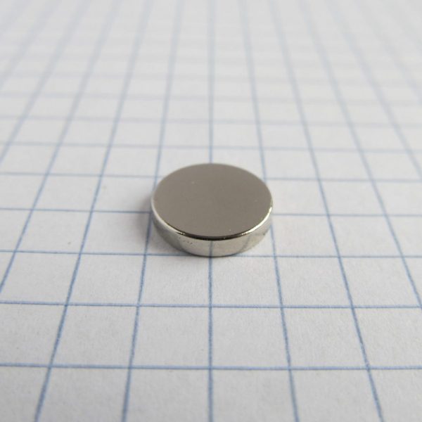 Neodymový magnet válec 10x2 mm - N38