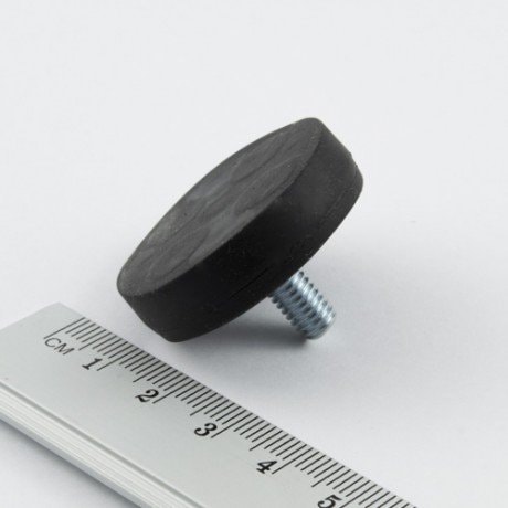 Magnet v pouzdře s vnějším závitem 31x6 mm pogumovaný