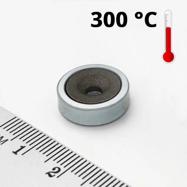 Magnet v pouzdře s dírou pro šroub 16x5 mm (SmCo)