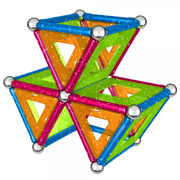 Stavebnice Geomag Glitter 68 dílků