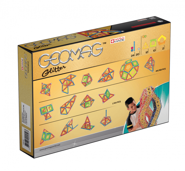 Stavebnice Geomag Glitter 68 dílků