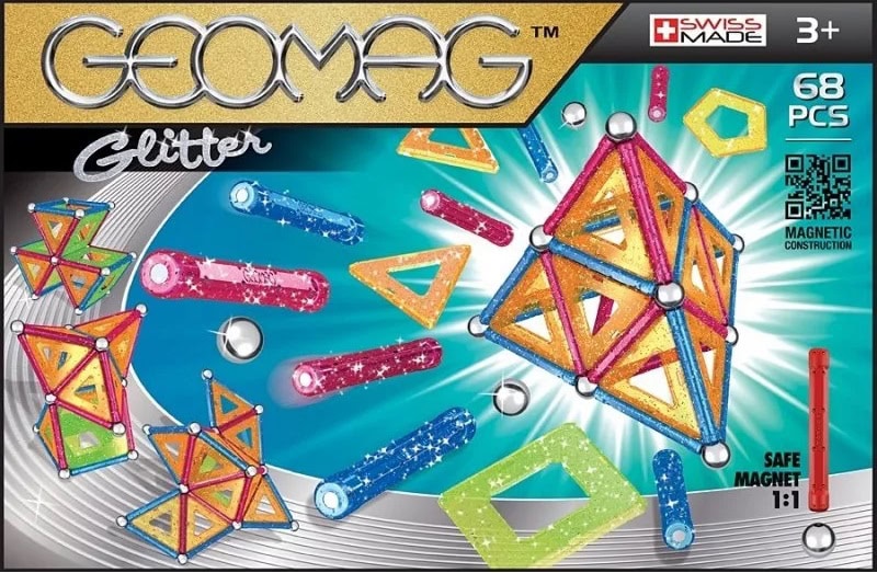 Stavebnice Geomag Glitter 68 dílků